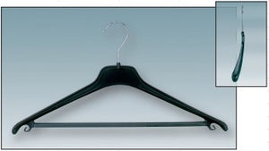 Klika - Cintre combiné 45 cm noir avec barre à pantalon