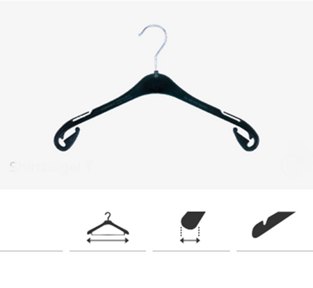 Klika -  Hanger zwart T43, breedte 43cm 300 stuks