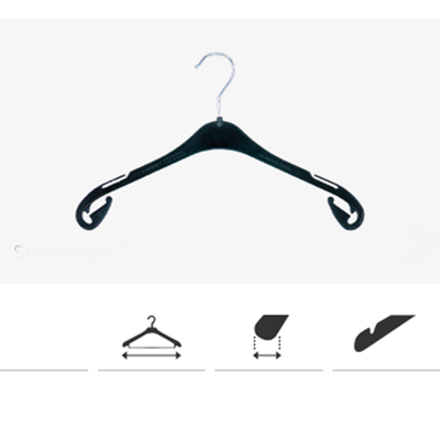Klika - Hanger black T43, width 43cm 300 pieces