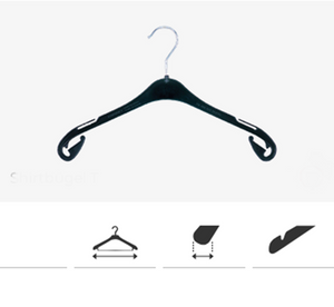 Klika - Percha negra T26, ancho 26cm 500 piezas