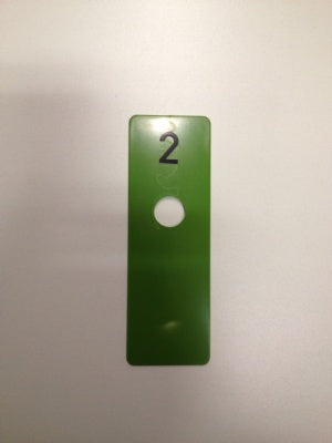 Klika - chamber disk green 40x120 mm NUMBER 2 40 pieces