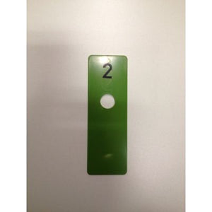 Klika - Kammerscheibe grün 40x120 mm NUMMER 2 40 Stück