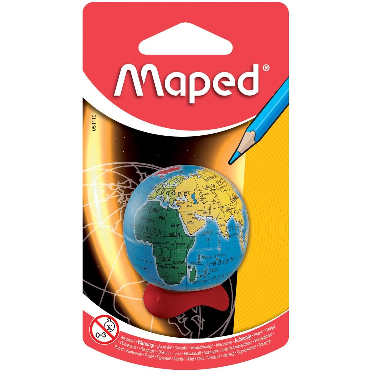 Maped - Globe de moulin à crayon sur la blister