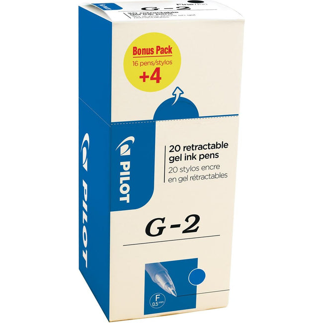 Pilot - Gelroller G -2 fein, blau, Wertpack mit 16 + 4 Teilen