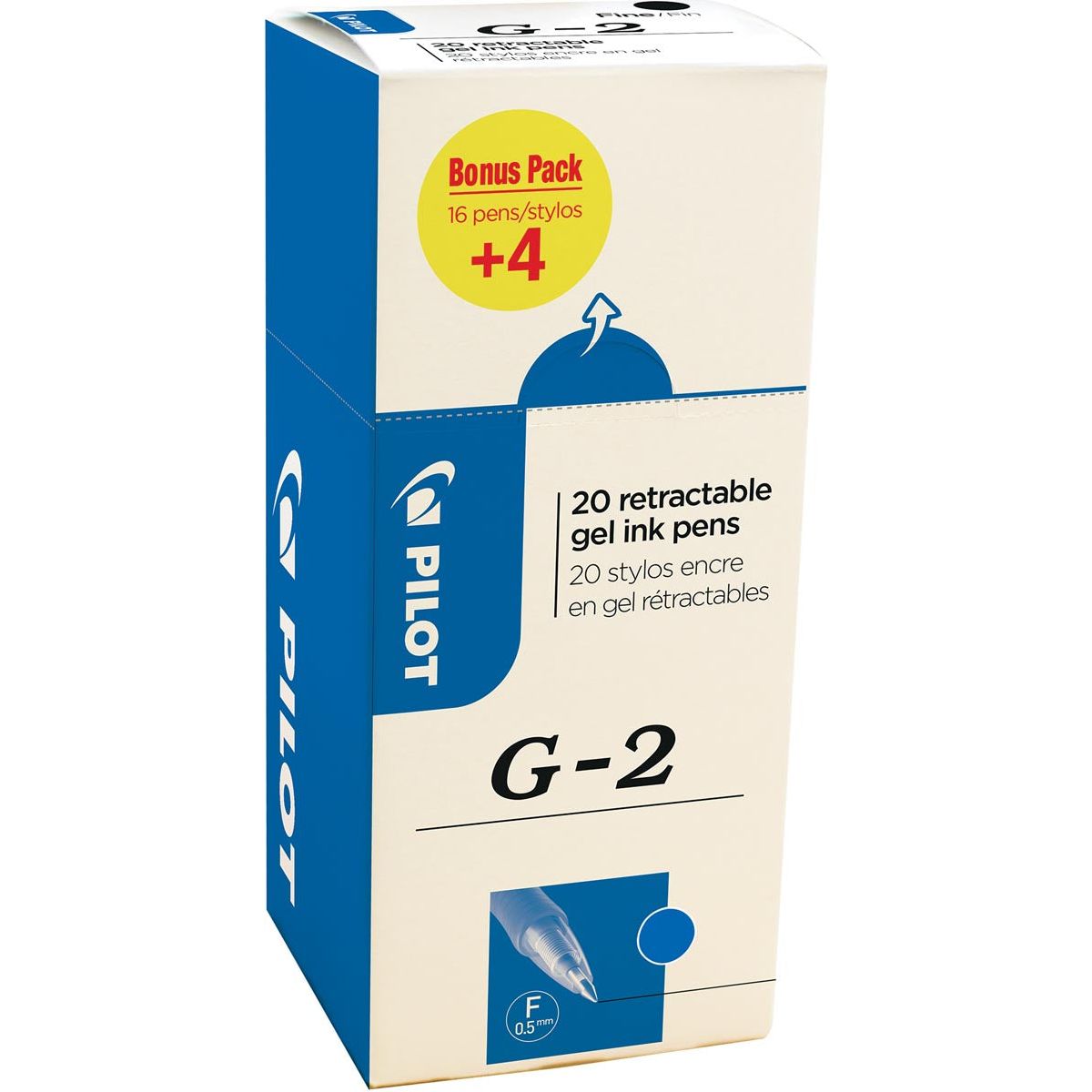 Pilot - Gelroller G-2 fijn, blauw, value pack met 16 + 4 stuks