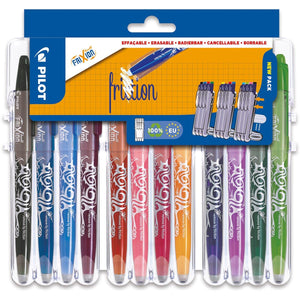 Pilot -  roller Frixion Ball Set 2 Go blister van 12 stuks, assorti