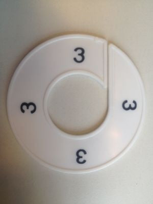 Klika - Size ring white/black 3