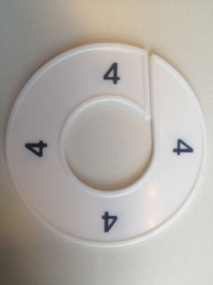 Klika - Size ring white/black 4