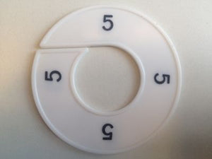 Klika -  Maatring 9cm wit/zwart 5