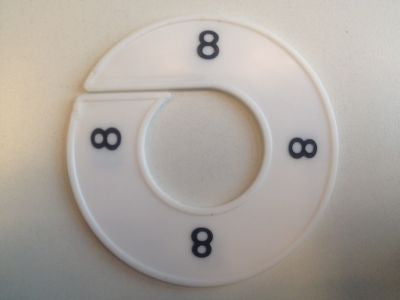 Klika -  Maatring 9cm wit/zwart 8