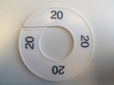 Klika - Taille bague blanc/noir 20