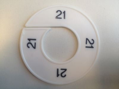 Klika - Taille bague blanc/noir 21