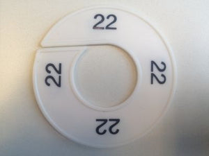 Klika -  Maatring 9cm wit/zwart 22