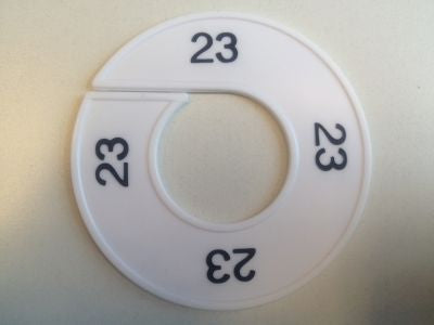 Klika -  Maatring 9cm wit/zwart 23