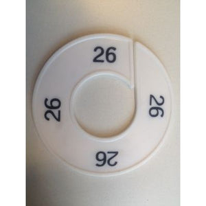 Klika -  Maatring 9cm wit/zwart 26