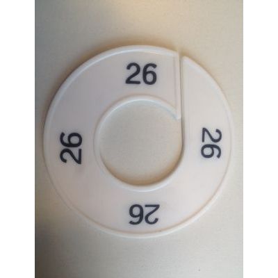 Klika -  Maatring 9cm wit/zwart 26