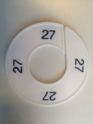 Klika -  Maatring 9cm wit/zwart 27