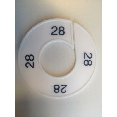 Klika - Misura anello bianco/nero 28