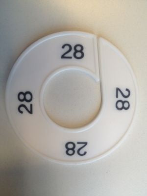 Klika -  Maatring 9cm wit/zwart 28