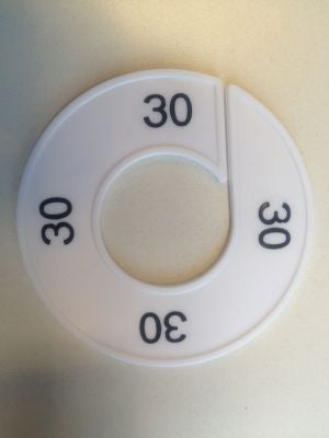 Klika - Size ring white/black 30