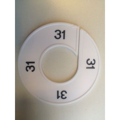 Klika - Misura anello bianco/nero 31