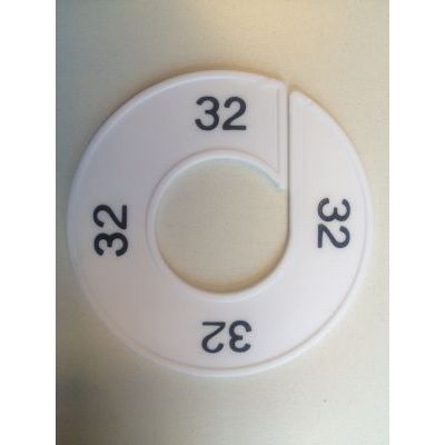 Klika - Misura anello bianco/nero 32