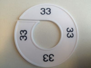 Klika -  Maatring 9cm wit/zwart 33