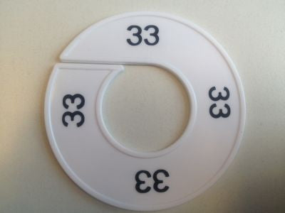 Klika - Misura anello bianco/nero 33