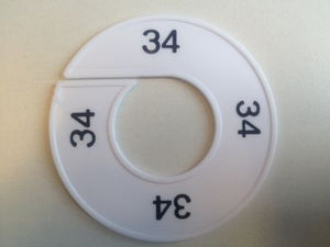 Klika -  Maatring 9cm wit/zwart 34