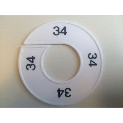 Klika - Size ring white/black 34