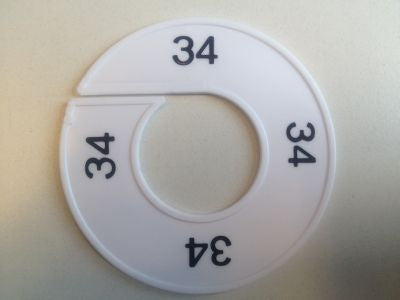 Klika - Misura anello bianco/nero 34