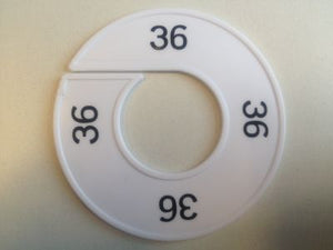Klika -  Maatring 9cm wit/zwart 36