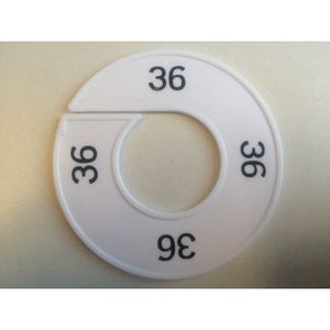 Klika -  Maatring 9cm wit/zwart 36