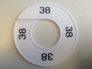 Klika -  Maatring 9cm wit/zwart 38