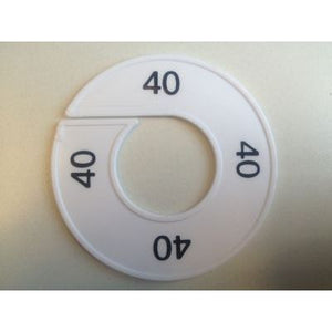 Klika -  Maatring 9cm wit/zwart 40