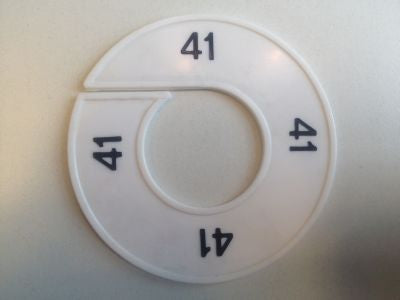 Klika -  Maatring 9cm wit/zwart 41