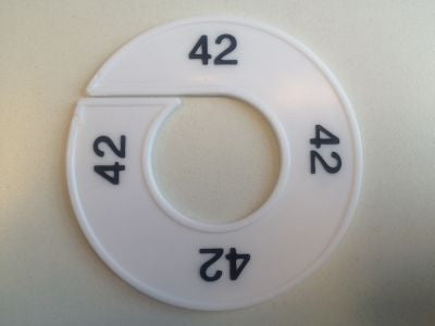 Klika -  Maatring 9cm wit/zwart 42