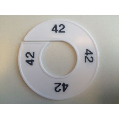 Klika -  Maatring 9cm wit/zwart 42