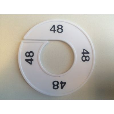 Klika - Size ring white/black 48