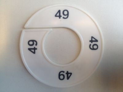 Klika -  Maatring 9cm wit/zwart 49