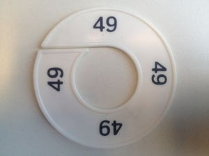 Klika -  Maatring 9cm wit/zwart 49