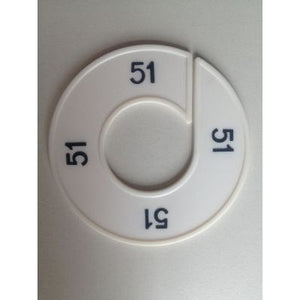 Klika -  Maatring 9cm wit/zwart 51