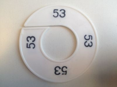 Klika -  Maatring 9cm wit/zwart 53