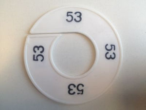 Klika -  Maatring 9cm wit/zwart 53