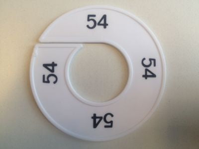 Klika -  Maatring 9cm wit/zwart 54