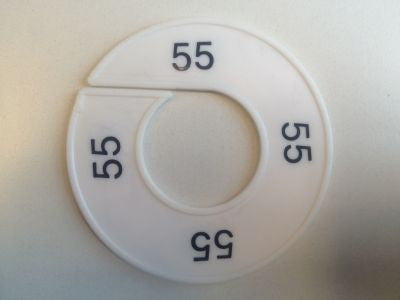 Klika - Misura anello bianco/nero 55