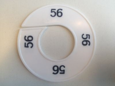 Klika -  Maatring 9cm wit/zwart 56