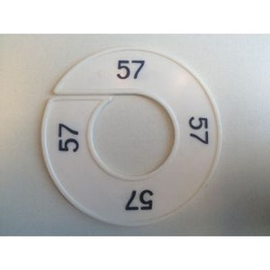 Klika -  Maatring 9cm wit/zwart 57