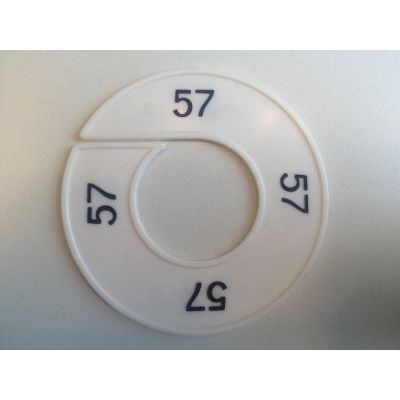 Klika - Misura anello bianco/nero 57