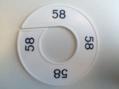 Klika -  Maatring 9cm wit/zwart 58